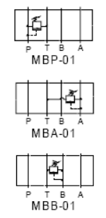 21MPa Relief Modular Valve MBP-01 MBA-01 MBB-01 01 Series Modular Relief Valve 0